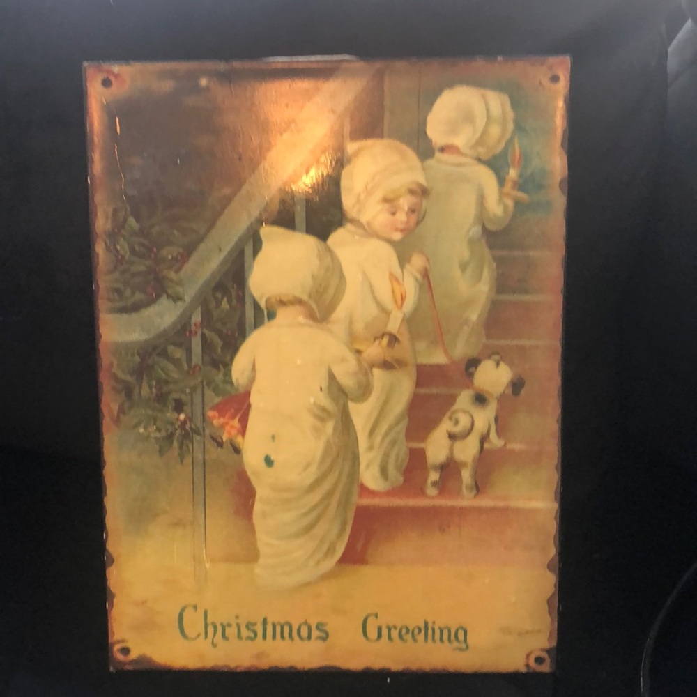 Vintage metal holiday picture